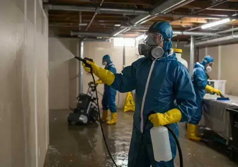 Basement Sanitization and Antimicrobial Treatment process in Maroa, IL